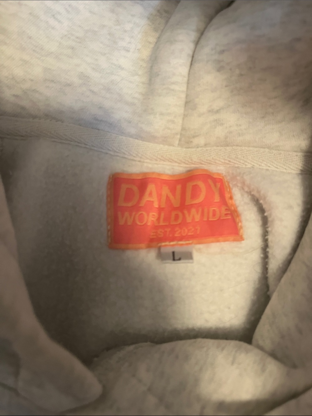 Dandy Light Gray Hoodie with Floral Pocket Embroidery - Picture 4 of 8